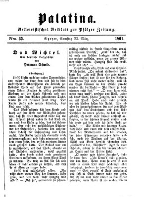 Palatina (Pfälzer Zeitung) Samstag 23. März 1861