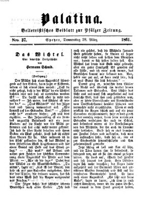 Palatina (Pfälzer Zeitung) Donnerstag 28. März 1861