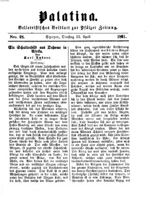 Palatina (Pfälzer Zeitung) Dienstag 23. April 1861