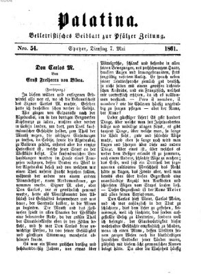 Palatina (Pfälzer Zeitung) Dienstag 7. Mai 1861