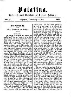 Palatina (Pfälzer Zeitung) Donnerstag 16. Mai 1861