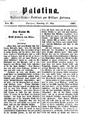 Palatina (Pfälzer Zeitung) Samstag 25. Mai 1861