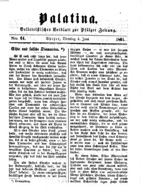 Palatina (Pfälzer Zeitung) Dienstag 4. Juni 1861