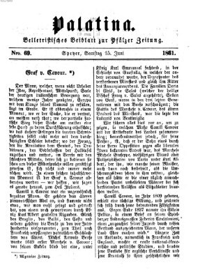 Palatina (Pfälzer Zeitung) Samstag 15. Juni 1861