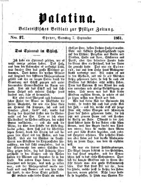 Palatina (Pfälzer Zeitung) Samstag 7. September 1861