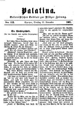 Palatina (Pfälzer Zeitung) Dienstag 12. November 1861