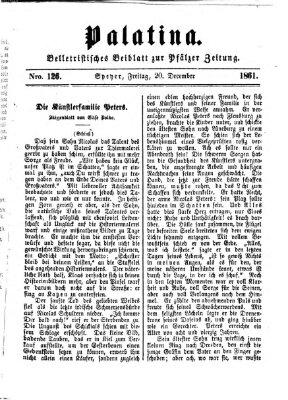 Palatina (Pfälzer Zeitung) Freitag 20. Dezember 1861