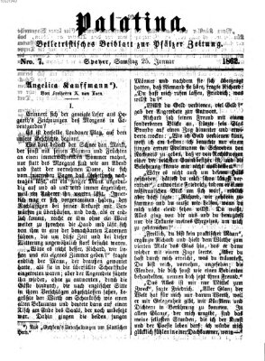 Palatina (Pfälzer Zeitung) Samstag 25. Januar 1862