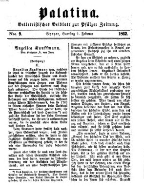 Palatina (Pfälzer Zeitung) Samstag 1. Februar 1862