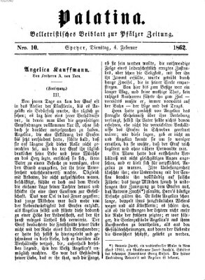 Palatina (Pfälzer Zeitung) Dienstag 4. Februar 1862