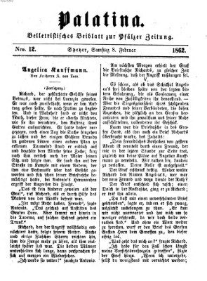 Palatina (Pfälzer Zeitung) Samstag 8. Februar 1862