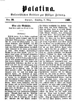 Palatina (Pfälzer Zeitung) Samstag 8. März 1862