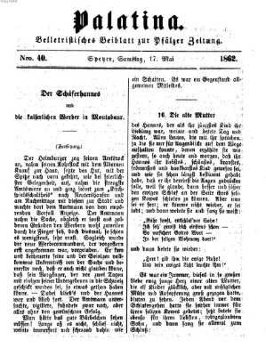 Palatina (Pfälzer Zeitung) Samstag 17. Mai 1862