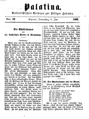 Palatina (Pfälzer Zeitung) Donnerstag 5. Juni 1862