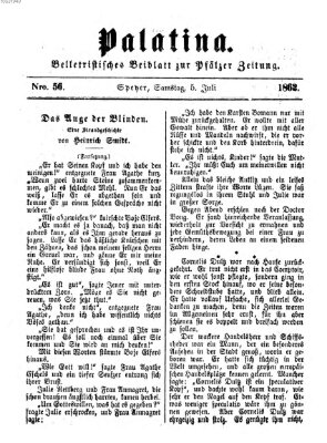 Palatina (Pfälzer Zeitung) Samstag 5. Juli 1862