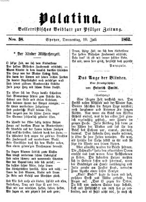 Palatina (Pfälzer Zeitung) Donnerstag 10. Juli 1862