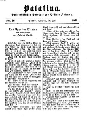 Palatina (Pfälzer Zeitung) Dienstag 29. Juli 1862