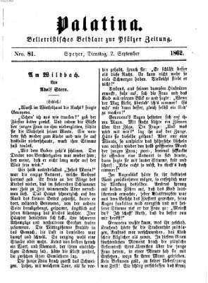 Palatina (Pfälzer Zeitung) Dienstag 2. September 1862