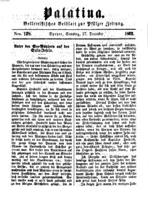 Palatina (Pfälzer Zeitung) Samstag 27. Dezember 1862