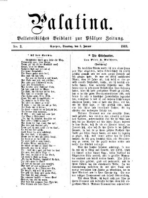 Palatina (Pfälzer Zeitung) Dienstag 5. Januar 1869