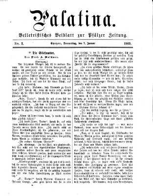 Palatina (Pfälzer Zeitung) Donnerstag 7. Januar 1869