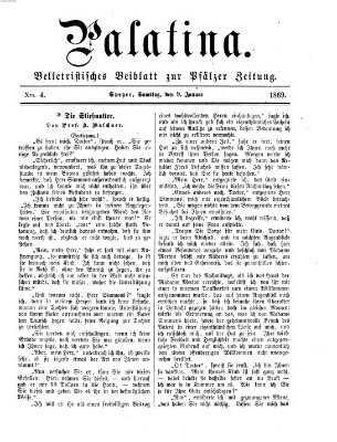 Palatina (Pfälzer Zeitung) Samstag 9. Januar 1869