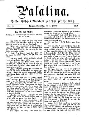 Palatina (Pfälzer Zeitung) Donnerstag 11. Februar 1869