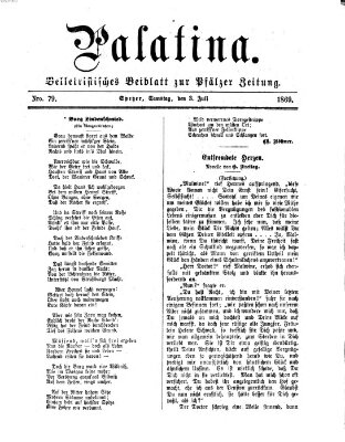 Palatina (Pfälzer Zeitung) Samstag 3. Juli 1869