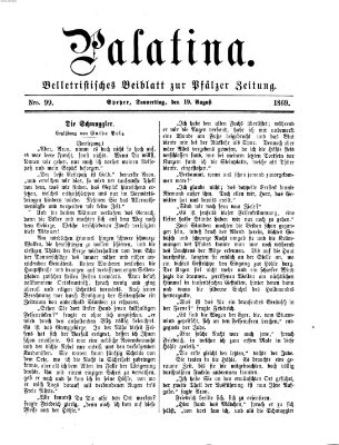 Palatina (Pfälzer Zeitung) Donnerstag 19. August 1869