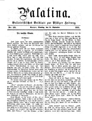 Palatina (Pfälzer Zeitung) Dienstag 14. September 1869