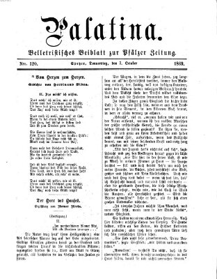 Palatina (Pfälzer Zeitung) Donnerstag 7. Oktober 1869