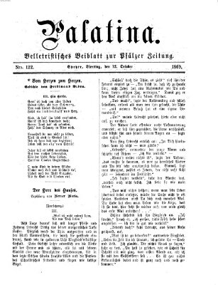 Palatina (Pfälzer Zeitung) Dienstag 12. Oktober 1869