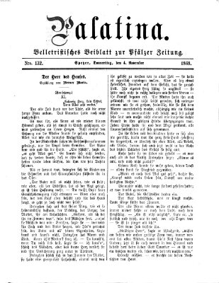 Palatina (Pfälzer Zeitung) Donnerstag 4. November 1869