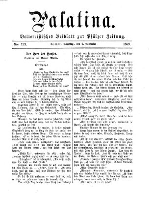 Palatina (Pfälzer Zeitung) Samstag 6. November 1869