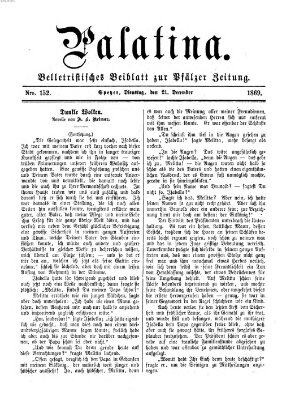 Palatina (Pfälzer Zeitung) Dienstag 21. Dezember 1869