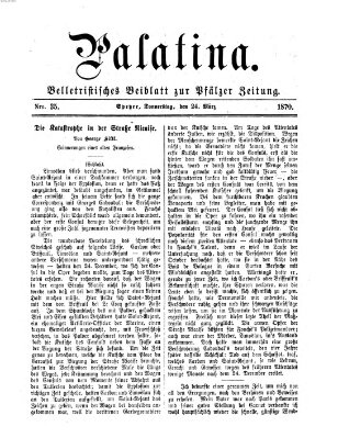 Palatina (Pfälzer Zeitung) Donnerstag 24. März 1870