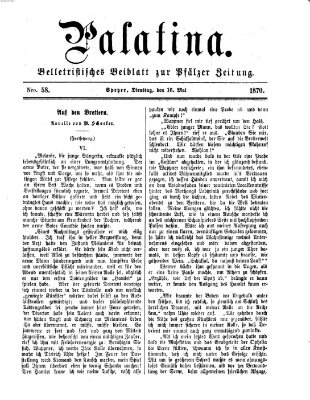 Palatina (Pfälzer Zeitung) Montag 16. Mai 1870