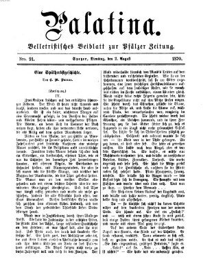 Palatina (Pfälzer Zeitung) Dienstag 2. August 1870