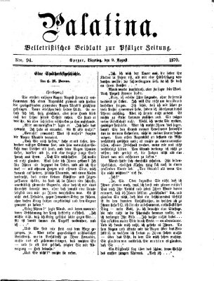 Palatina (Pfälzer Zeitung) Dienstag 9. August 1870