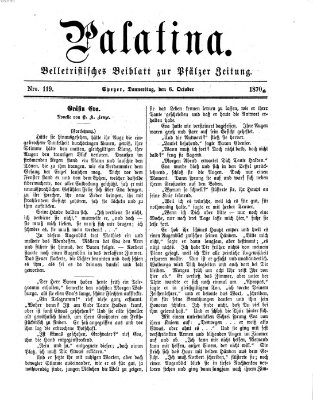 Palatina (Pfälzer Zeitung) Donnerstag 6. Oktober 1870