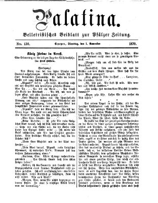 Palatina (Pfälzer Zeitung) Dienstag 1. November 1870