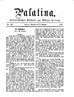 Palatina (Pfälzer Zeitung) Samstag 19. November 1870