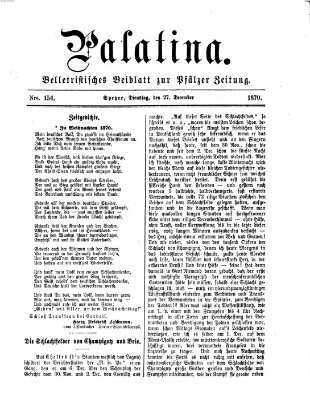 Palatina (Pfälzer Zeitung) Dienstag 27. Dezember 1870