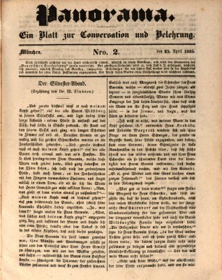 Panorama Samstag 25. April 1835