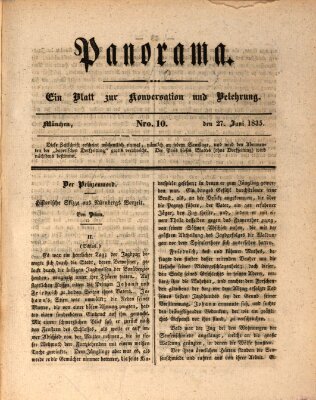 Panorama Samstag 27. Juni 1835