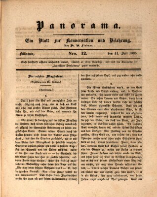 Panorama Samstag 11. Juli 1835