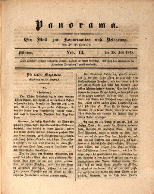 Panorama Samstag 25. Juli 1835