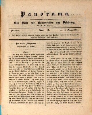 Panorama Samstag 15. August 1835