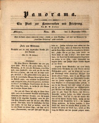 Panorama Samstag 5. September 1835