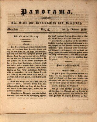 Panorama Samstag 9. Januar 1836